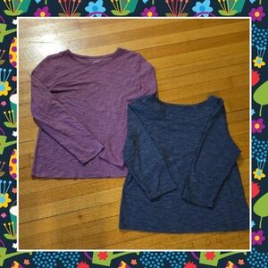 Talbots Purple and Slate Tops BUNDLE!